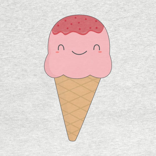 Kawaii and cute ice cream cone t-shirt by happinessinatee